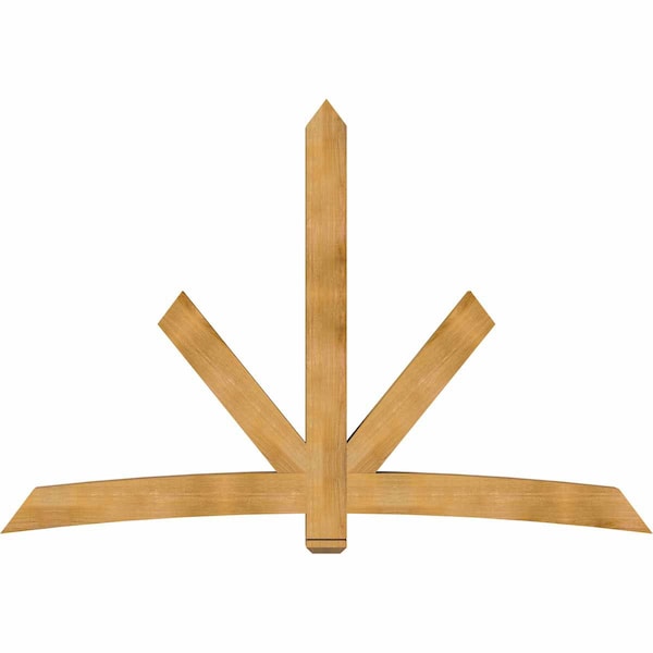 Ekena Millwork Alberta Rough Sawn Timber Gable Bracket, Western Red Cedar, 96"W x 64"H x 6"D x 6"F, 16/12 Pitch GBW096X64X0606ALB00RWR - main